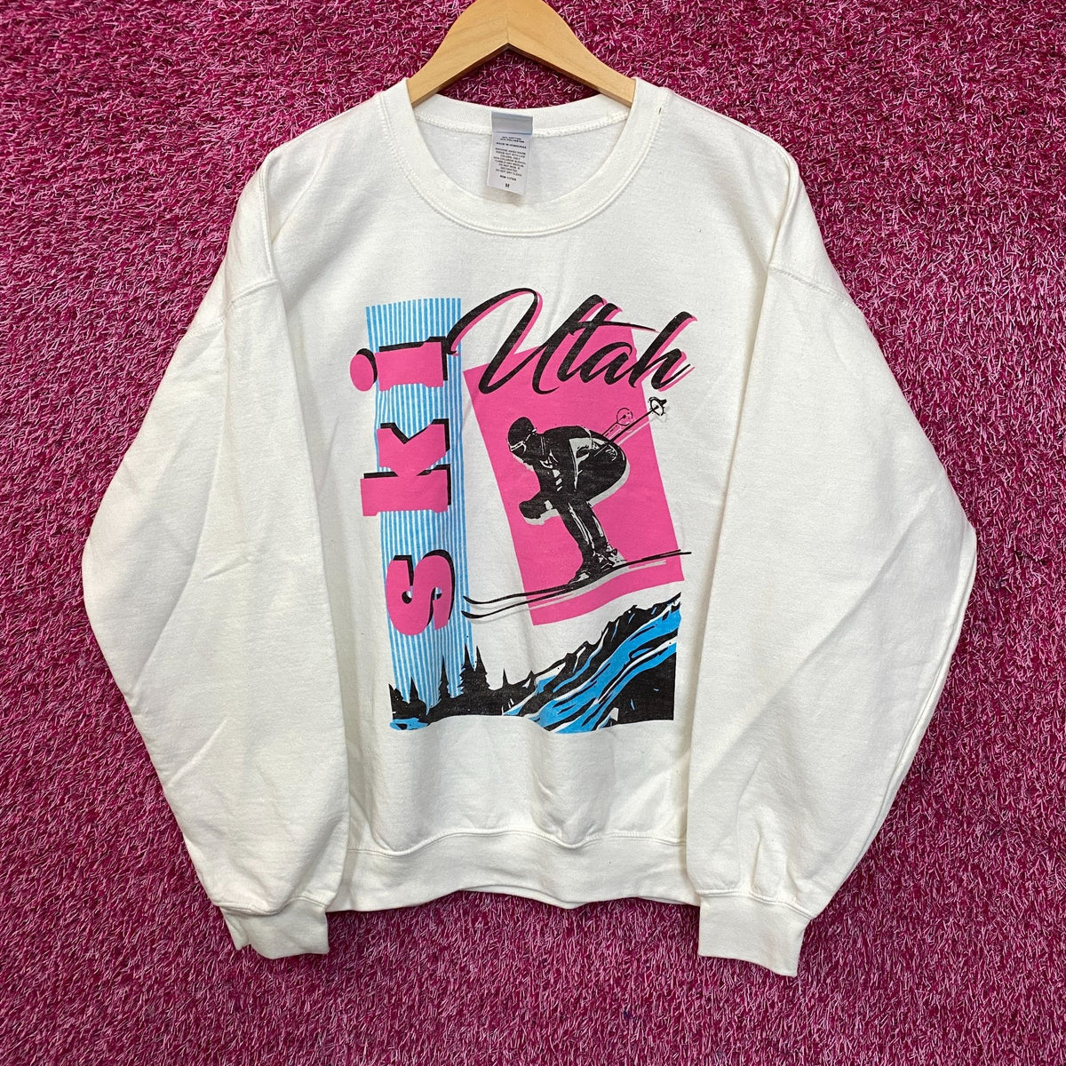 San Segal Vintage Utah Collegiate Extreme Ski Sweatshirt Medium
