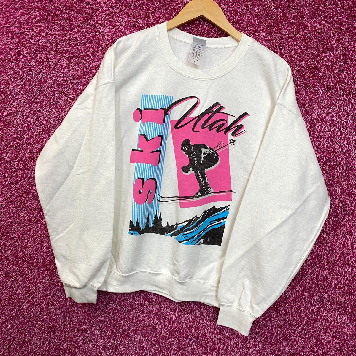 San Segal Vintage Utah Collegiate Extreme Ski Sweatshirt Medium
