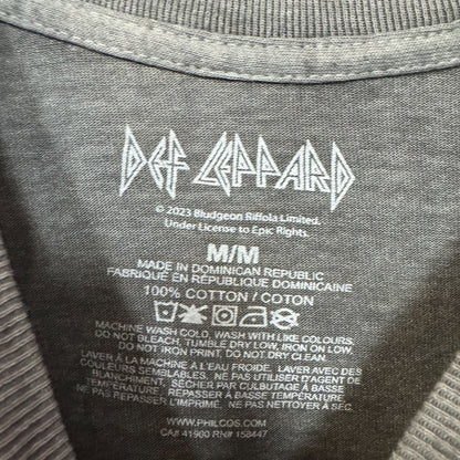 Def Leppard Animal Neon Leopard Hysteria Metal Band Tee M