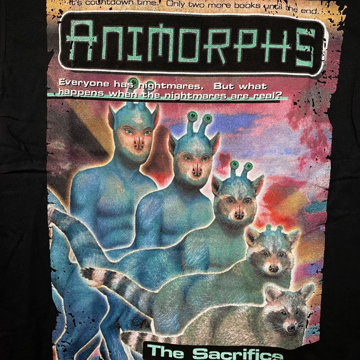 Animorphs The Sacrifice Book Cover Graphic T-Shirt Small