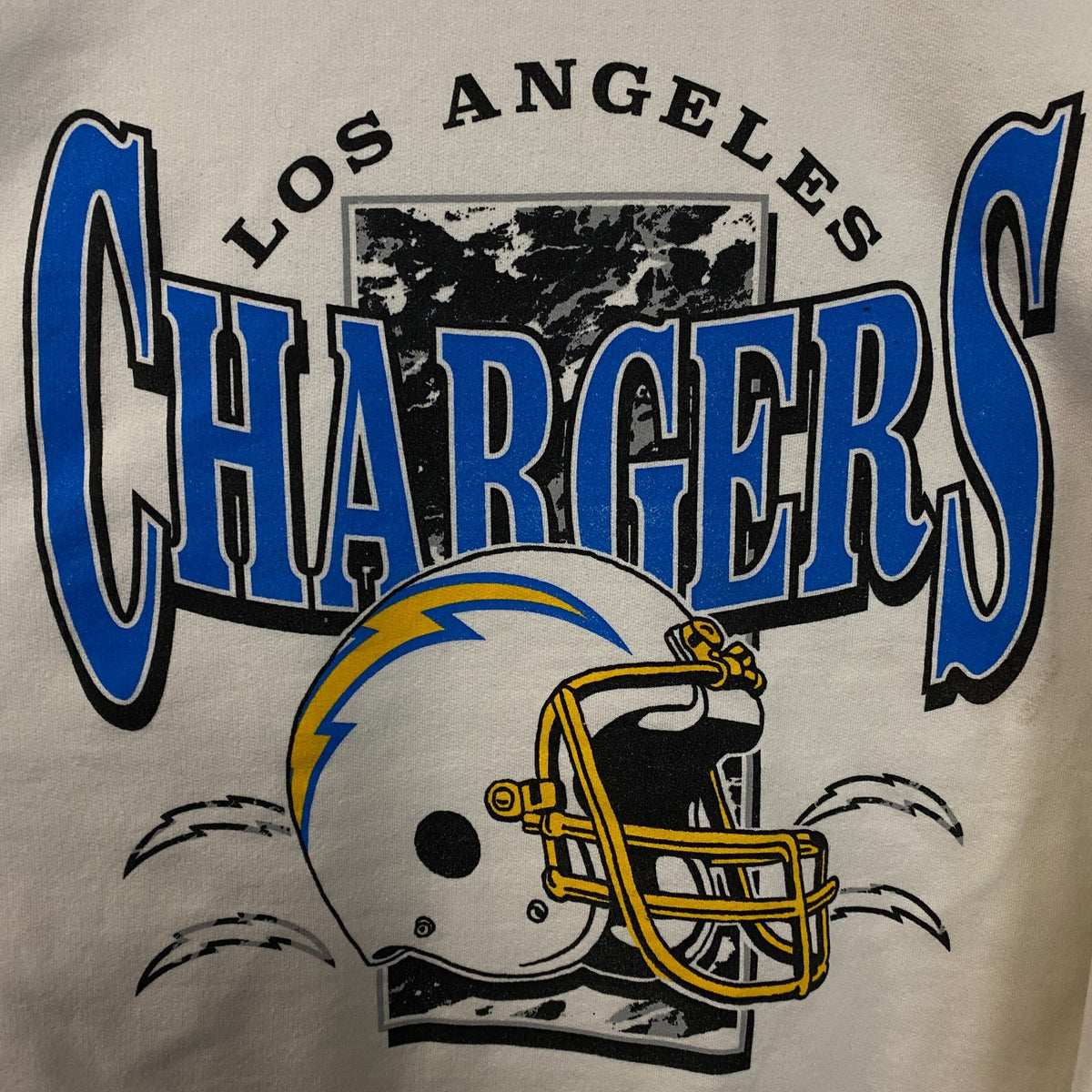 Junk Food Clothing NFL Los Angeles Chargers Helmet Logo Flea Market Crew Fleece 2XL