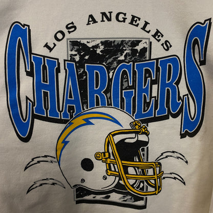 Junk Food Clothing NFL Los Angeles Chargers Helmet Logo Flea Market Crew Fleece 2XL