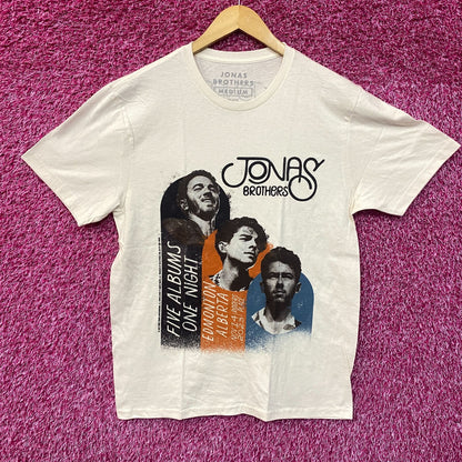 Jonas Brothers Five Albums One Night Tour T-Shirt Medium