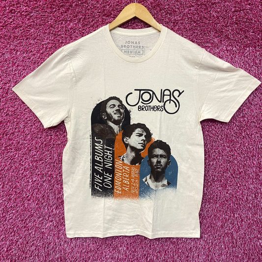 Jonas Brothers Five Albums One Night Tour T-Shirt Medium