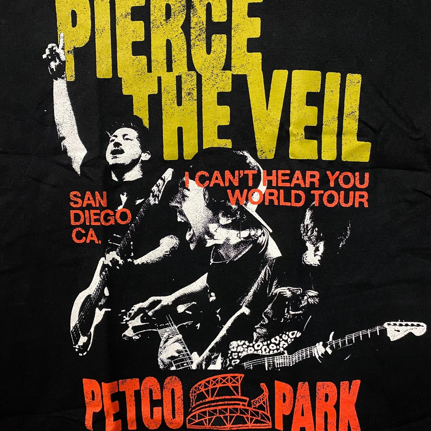 Pierce the Veil's I Can't Hear You World Tour Petco Park T-Shirt Small