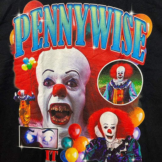 IT Pennywise The Dancing Clown Collage Horror Movie T-Shirt Medium