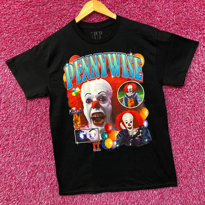 IT Pennywise The Dancing Clown Collage Horror Movie T-Shirt Medium