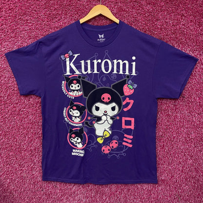 Sanrio Kuromi Bioworld Cute Collage T-Shirt XL