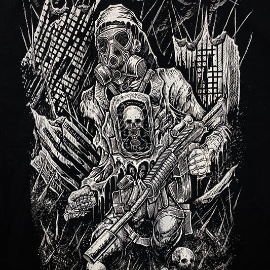 VampireFreaks Gas Mask Post-Apocalypse Graphic T-Shirt Medium