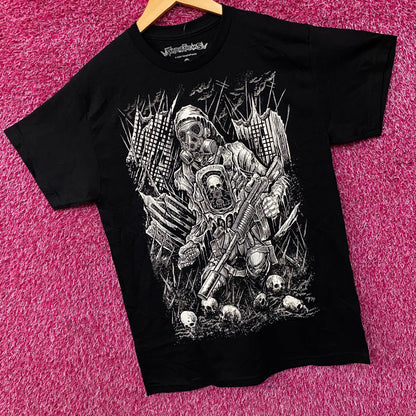 VampireFreaks Gas Mask Post-Apocalypse Graphic T-Shirt Medium