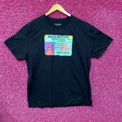 Nickeldeon SpongeBob SquarePants Bikini Bottom Driver License Patrick Star T-Shirt XL