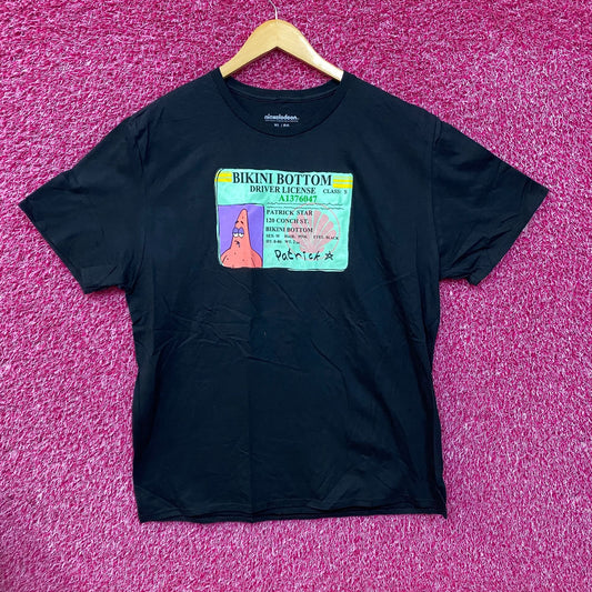 Nickeldeon SpongeBob SquarePants Bikini Bottom Driver License Patrick Star T-Shirt XL