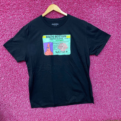 Nickeldeon SpongeBob SquarePants Bikini Bottom Driver License Patrick Star T-Shirt XL