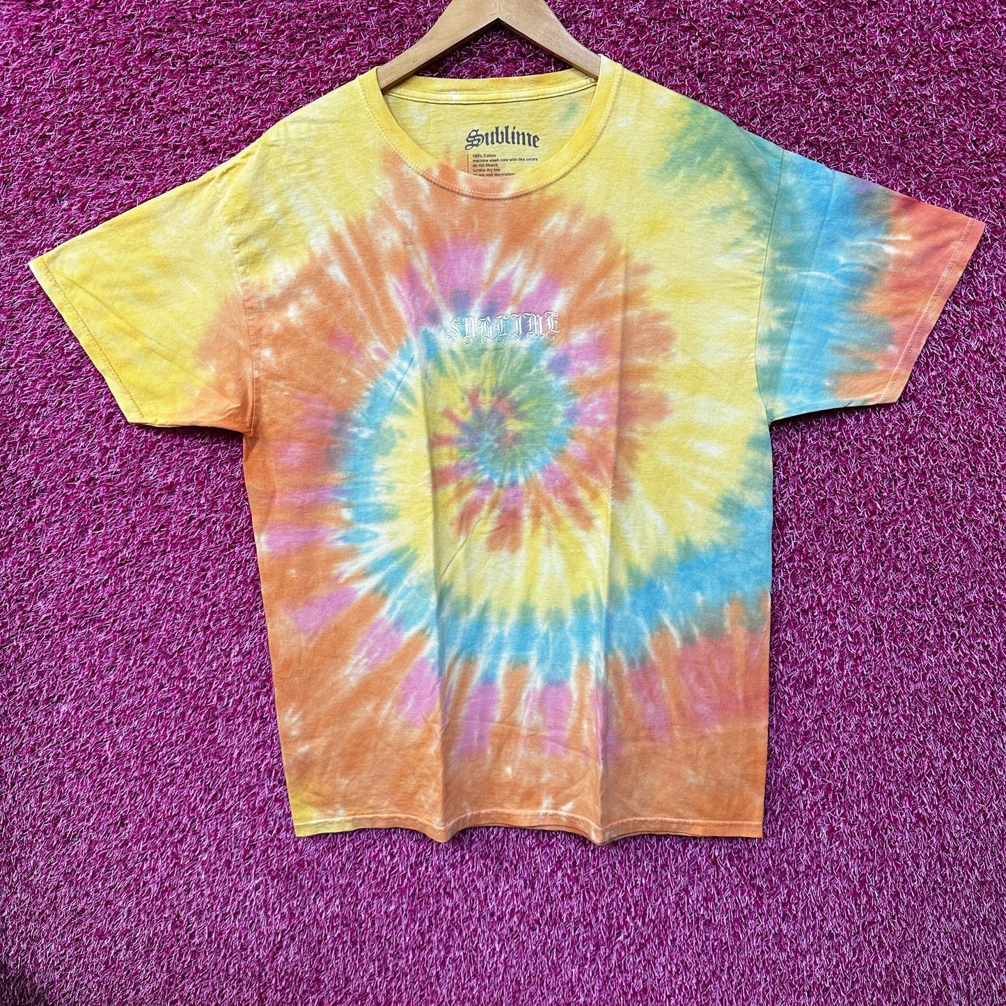 Sublime Embroidered Tie Dye SKa Tshirt Size Medium