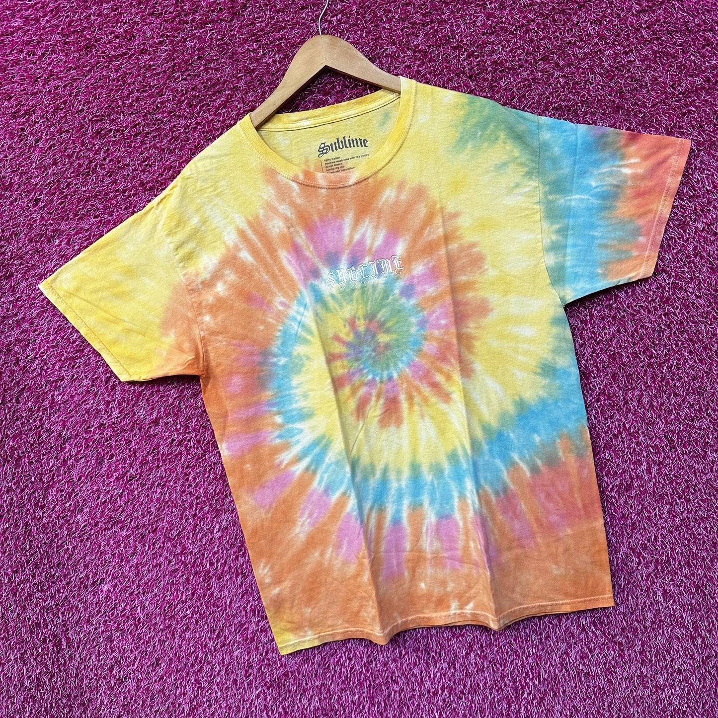Sublime Embroidered Tie Dye SKa Tshirt Size Medium