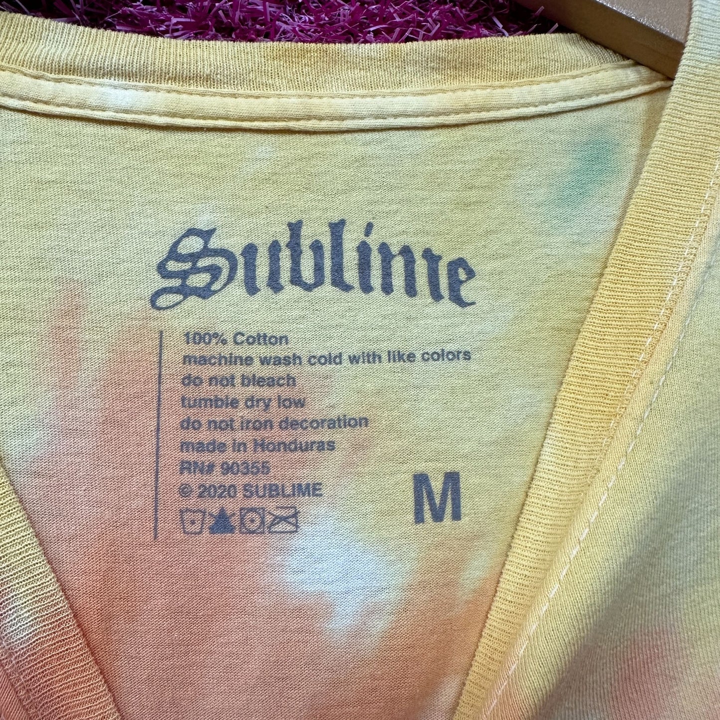 Sublime Embroidered Tie Dye SKa Tshirt Size Medium