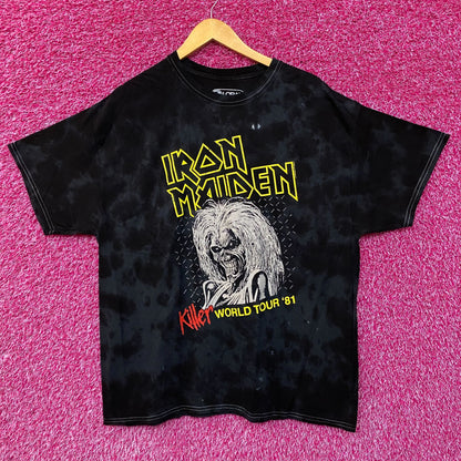 Iron Maiden Killers World Tour 81 Tie Dye Tshirt size Medium