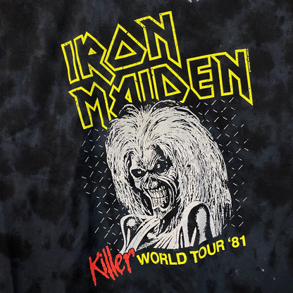 Iron Maiden Killers World Tour 81 Tie Dye Tshirt size Medium