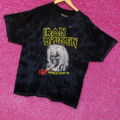 Iron Maiden Killers World Tour 81 Tie Dye Tshirt size Medium