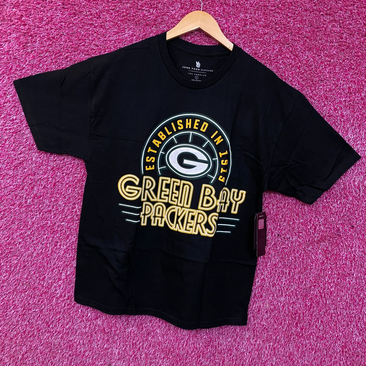 Junk Food NFL Green Bay Packer Established In 1919 Graphic T-Shirt Large