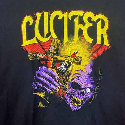 Lucifer Crucifix I Burn For You T-Shirt medium