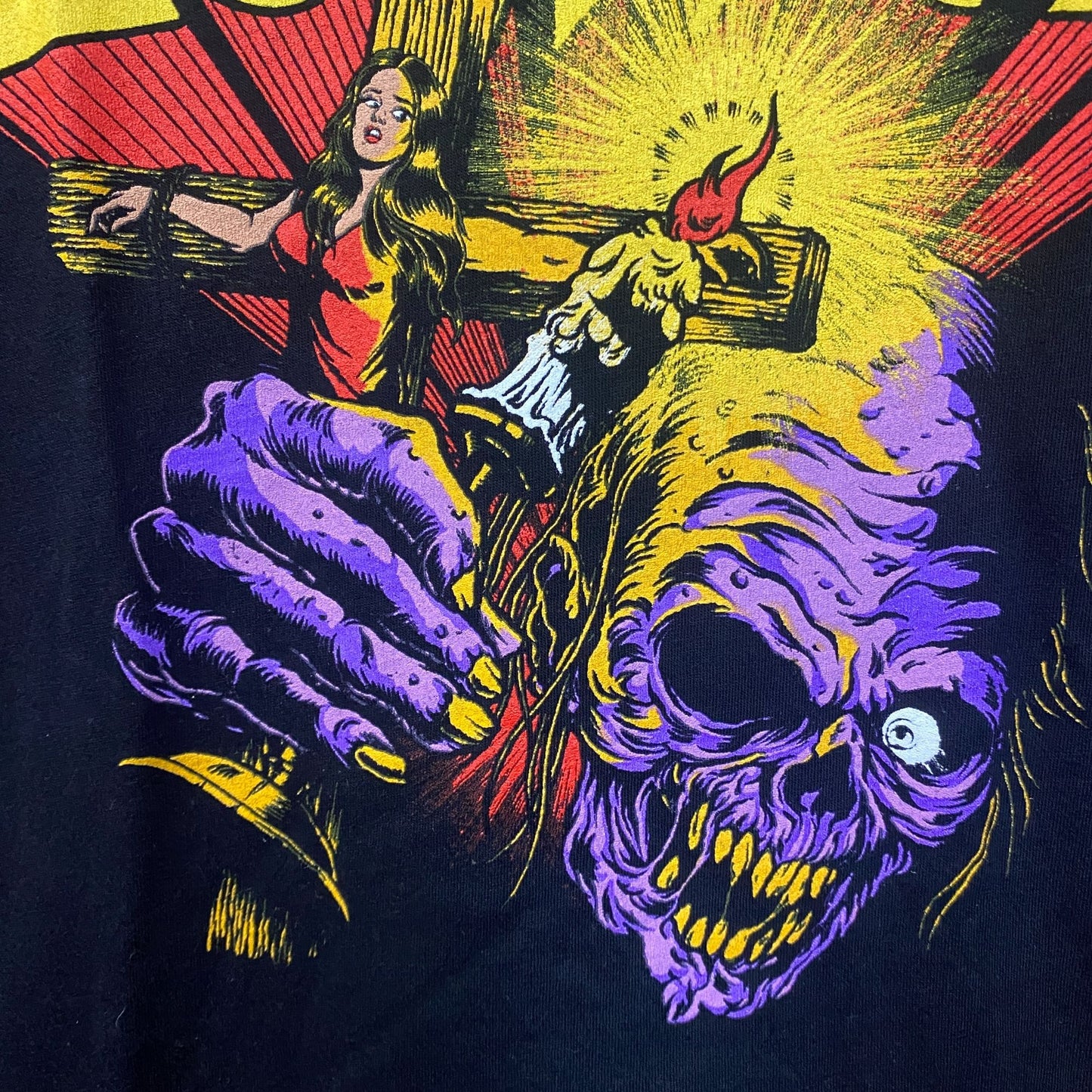 Lucifer Crucifix I Burn For You T-Shirt medium