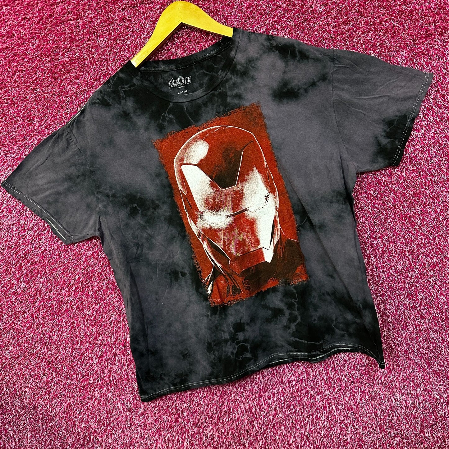 Ironman Avengers Endgame Oversized Disney Marvel Tie Dye L