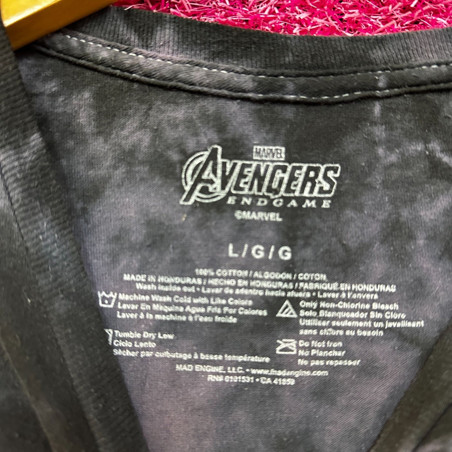 Ironman Avengers Endgame Oversized Disney Marvel Tie Dye L