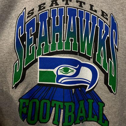 Junk Food Clothing Seattle Seahawks Heather Gray Crewneck Pullover Sweatshirt Medium
