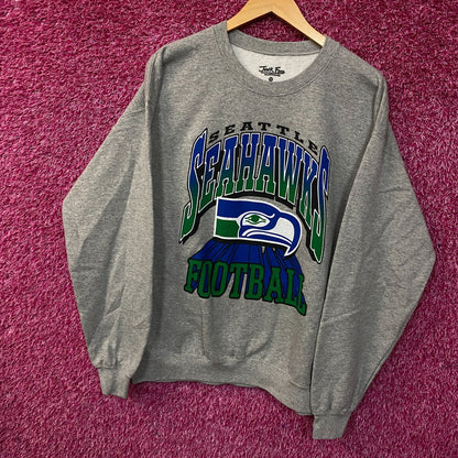 Junk Food Clothing Seattle Seahawks Heather Gray Crewneck Pullover Sweatshirt Medium