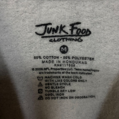 Junk Food Clothing Seattle Seahawks Heather Gray Crewneck Pullover Sweatshirt Medium