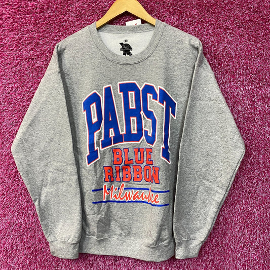Pabst Blue Ribbon Milwauke Crewneck Sweatshirt Medium