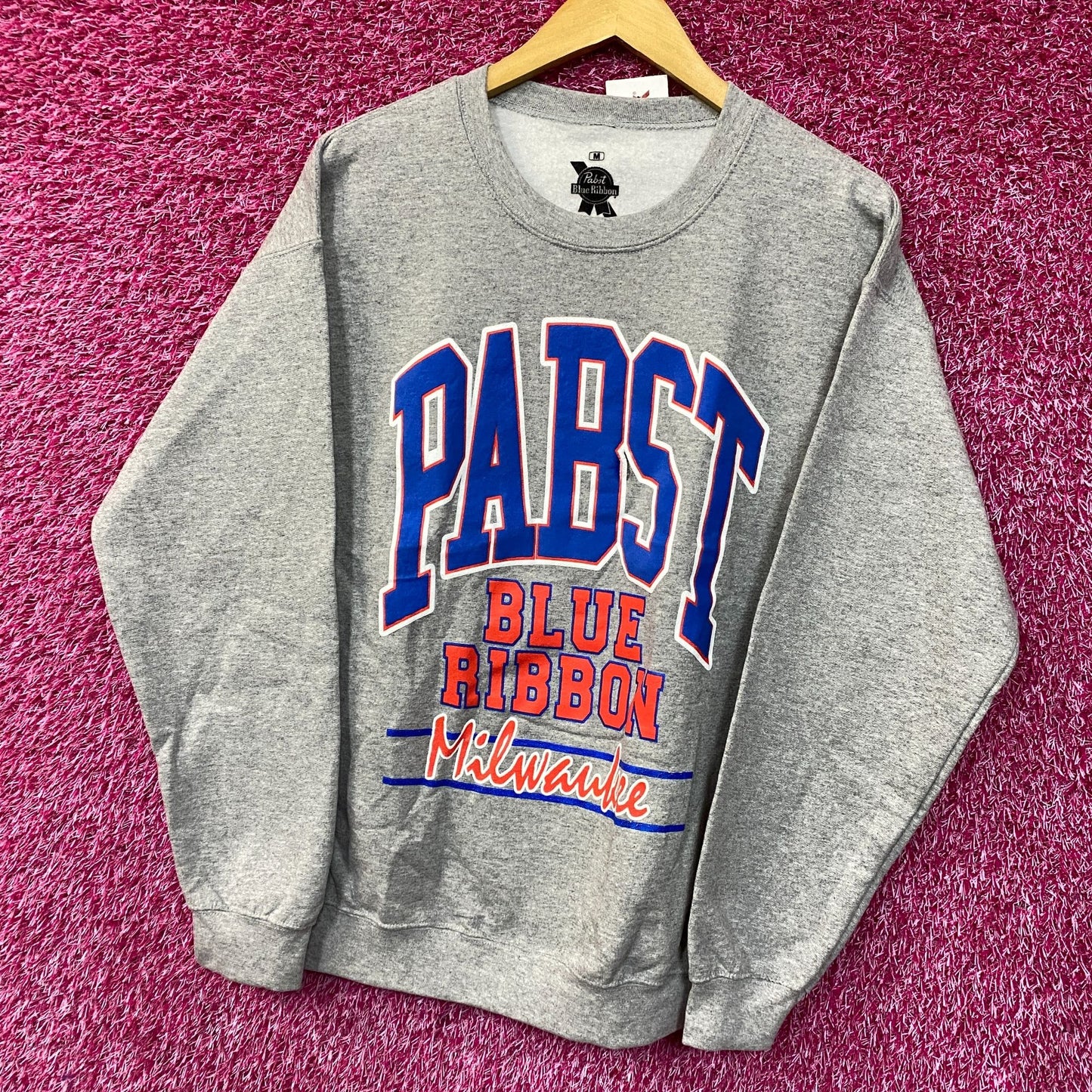 Pabst Blue Ribbon Milwauke Crewneck Sweatshirt Medium