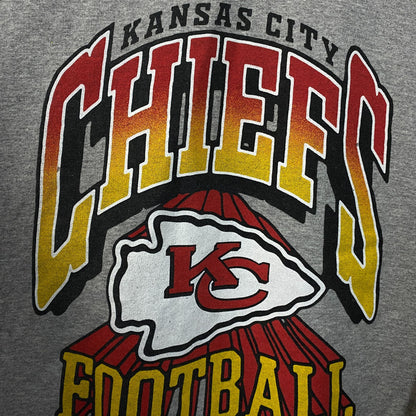 Junk Food Clothing Kansas City Chiefs Heathered Gray Crewneck Pullover Sweatshirt Medium