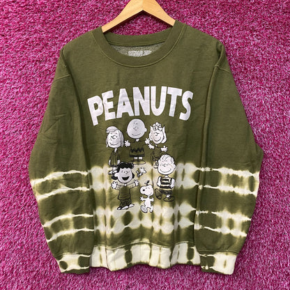 Peanuts Character Tie-Dye Graphic Sweatshirt Medium