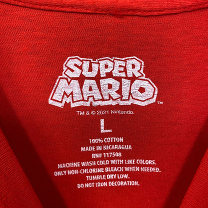 Super Mario Bros Mario Luigi Wario Waluigi Promo T-Shirt L