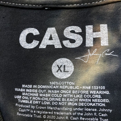 Johnny Cash Man In Black Camo tie dye Tshirt size Extra Large