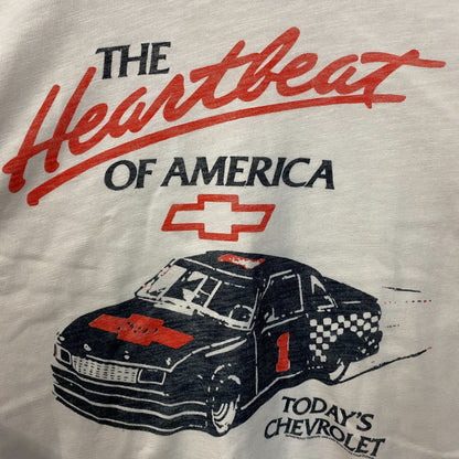 Junk Food Clothing Chevrolet "Heartbeat of America" Mock Neck Crop T-Shirt Medium