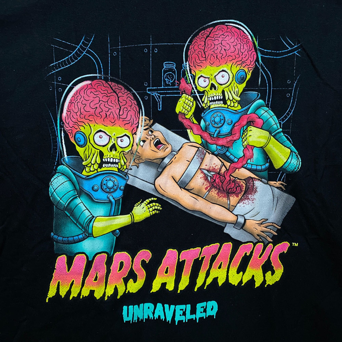 Mars Attacks "Unraveled" Graphic T-Shirt 2XL