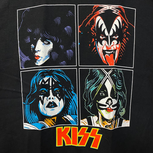 Kiss Unmasked Album Art T-Shirt Glam Rock T-Shirt Large