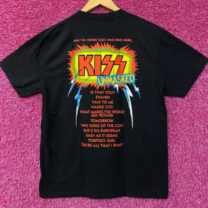 Kiss Unmasked Album Art T-Shirt Glam Rock T-Shirt Large