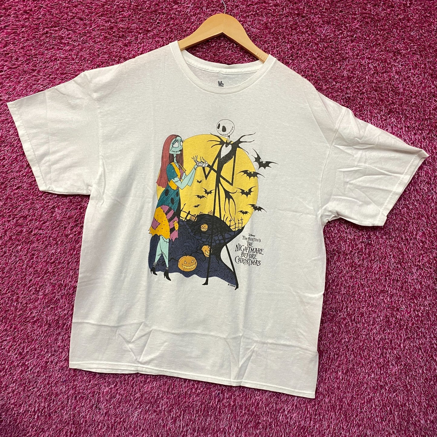The Nightmare Before Christmas Jack and Sally T-Shirt Size Large