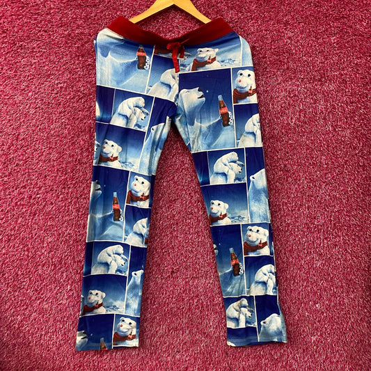 Coca-Cola Polar Bears  Plush Fleece Lounge Pants  Medium
