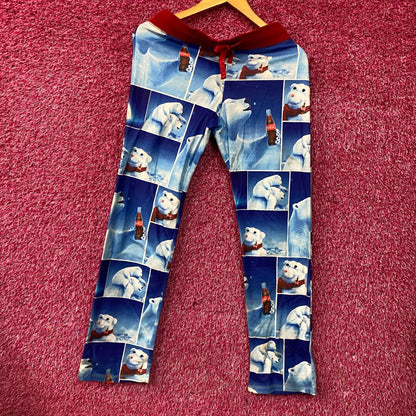 Coca-Cola Polar Bears  Plush Fleece Lounge Pants  Medium