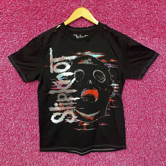 Slipknot Gas Mask Distressed Heavy Metal Band T-Shirt Medium