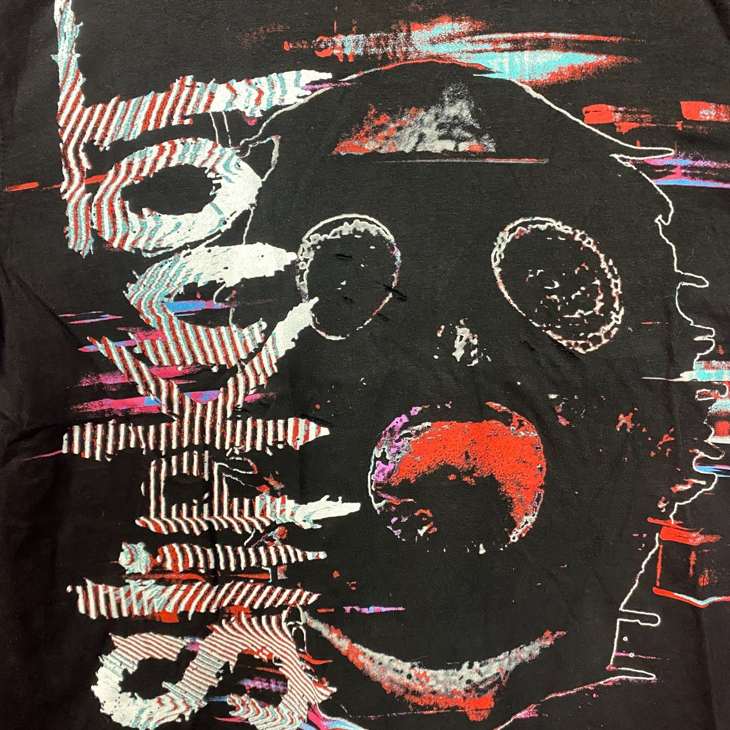 Slipknot Gas Mask Distressed Heavy Metal Band T-Shirt Medium