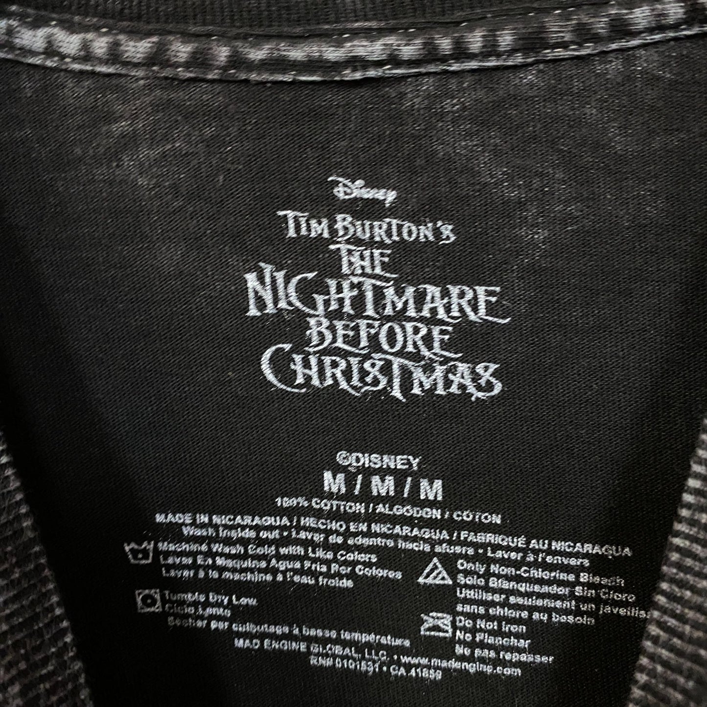Disney The Nightmare Before Christmas The Scream Graphic T-Shirt Medium