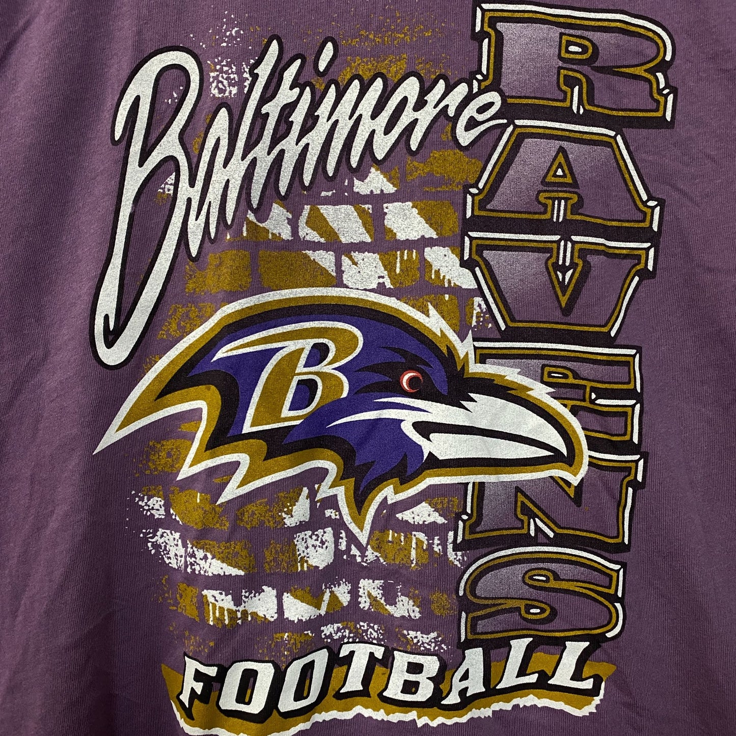 Junk Food Clothing Women's NFL Baltimore Ravens Brick Retro Tee XL