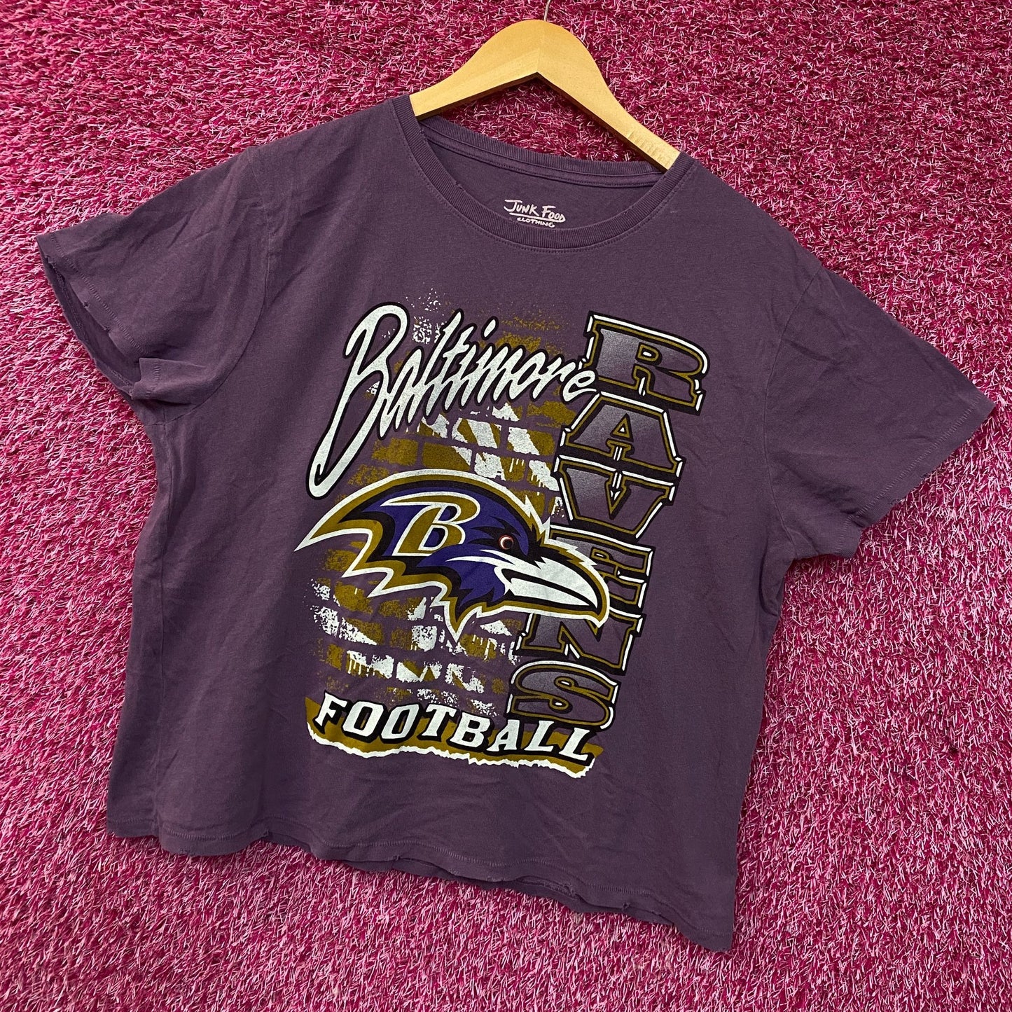 Junk Food Clothing Women's NFL Baltimore Ravens Brick Retro Tee XL