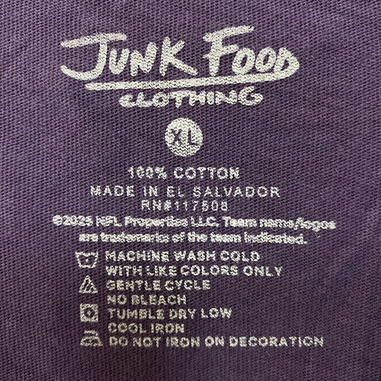 Junk Food Clothing Women's NFL Baltimore Ravens Brick Retro Tee XL